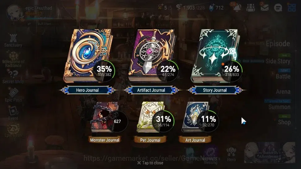 Epic Seven Accounts GLOBAL UnVerif|New Era|7 ML(NOTOS,Har Setti,DK Sha image 3