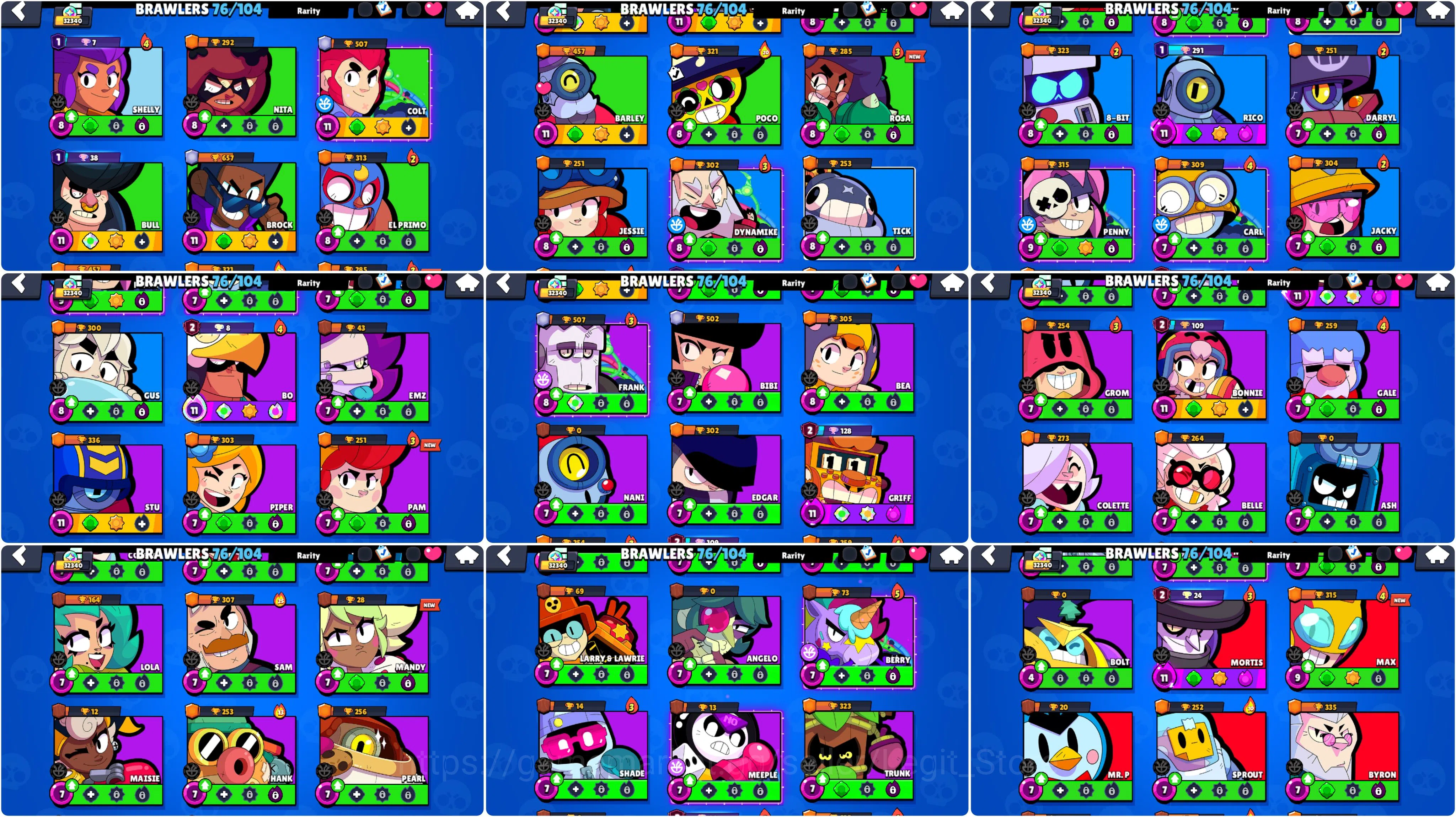 Brawl Stars Accounts 6x2 lvl PRESTIGE | 110 GEMS | 32k TROPHY | LIGHTBEARER EDGAR | TICKOYAKI | 3 FAERIE BONNIE | 3 DRAGON 4