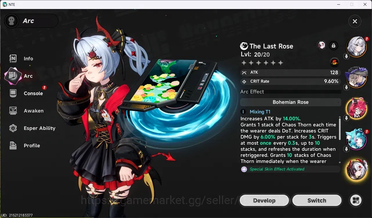 Neverness to Everness Accounts EU|Hunter Lv 15|4 S-Class (Lacrimosa With Gilded O image 3