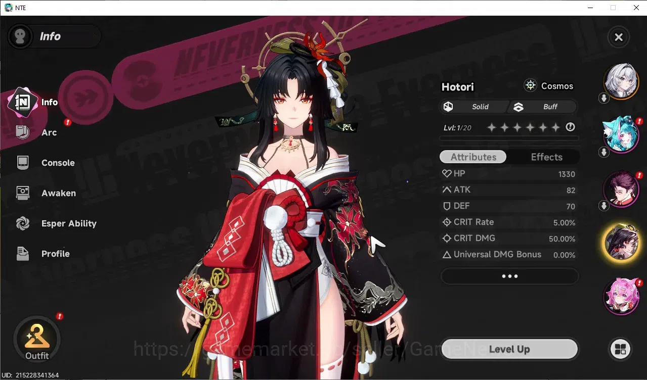 Neverness to Everness Accounts GLOBAL Europe|HL 3|1 S-Class Hotori|1 S-Class Char image 3