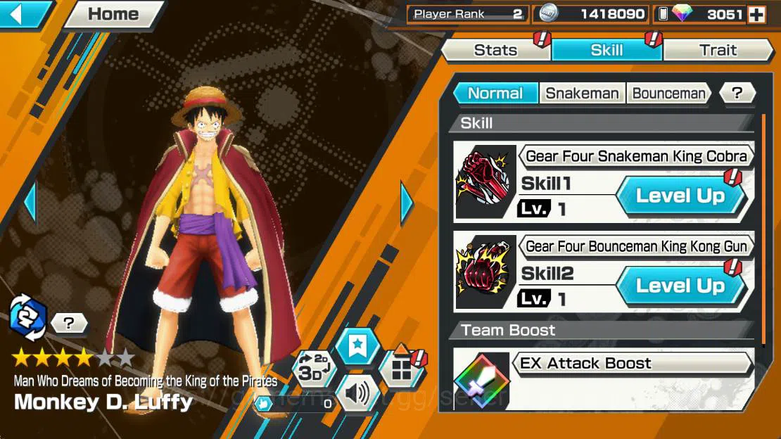 One Piece Bounty Rush Accounts Others GLOBAL|EX 3 | Seraphim Snake, King pirates Luffy, St ethanbaron more detail check SS 5