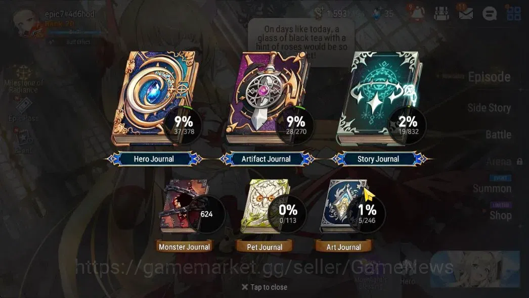 Epic Seven Accounts Starter GLOBAL Unverif|New Era|2 ML (Conqu lilias,NM Luna)+Cecilia,Tenebria|Poh ON|1,5k 3