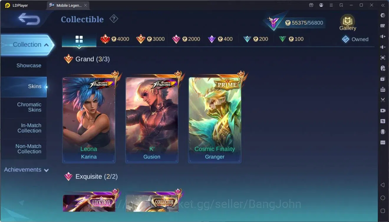 Mobile Legends: Bang Bang Accounts Global |Hero 114|Skin 220|Renowned|Prime Granger|K image 7