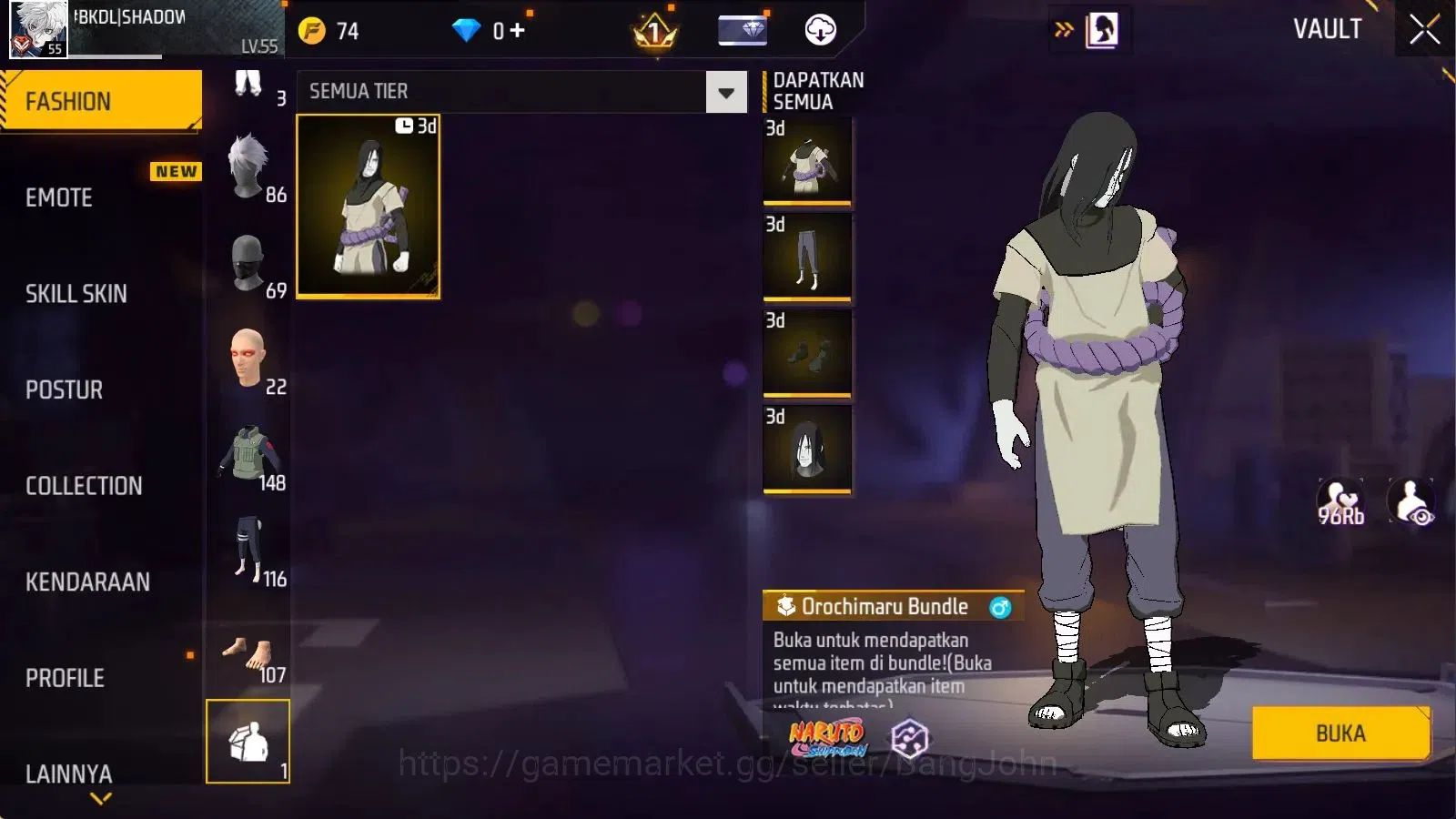 Free Fire Accounts Indonesia | Evo M1014 Scorpio Shat Lvl4 | M1887 Em image 11