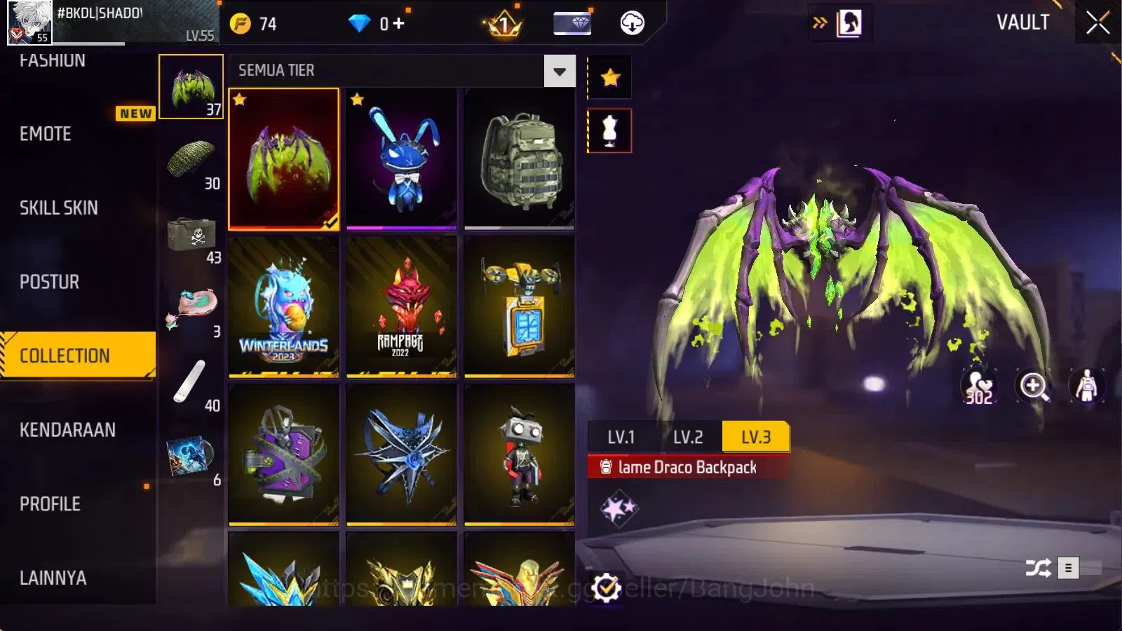 Free Fire Accounts Indonesia | Evo M1014 Scorpio Shat Lvl4 | M1887 Em image 12