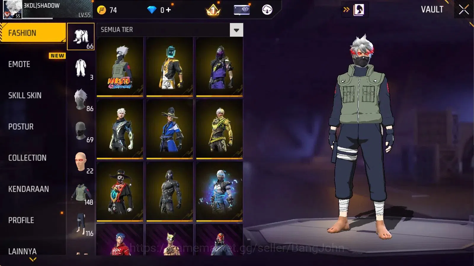 Free Fire Accounts Indonesia | Evo M1014 Scorpio Shat Lvl4 | M1887 Em image 5