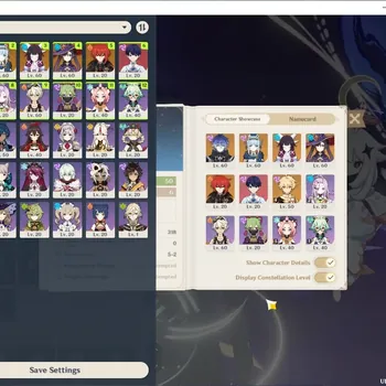 Genshin Impact Accounts Others Asia|AR 50|Premium Team Flins|3 Limited + 1(*5 Weapon)|Columbina,Ineffa|All Unset|Male