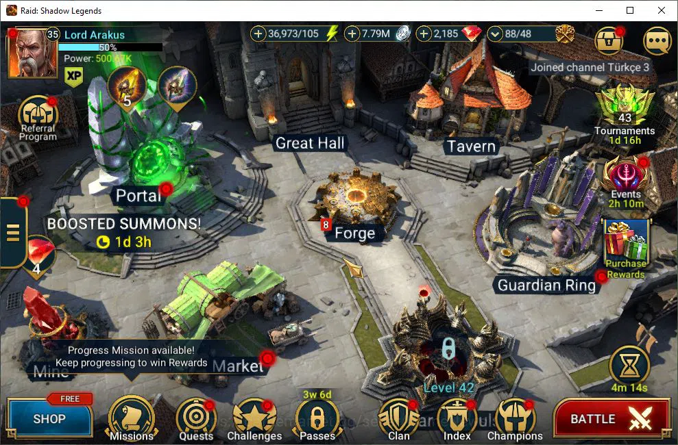 Raid: Shadow Legends Starter Lv35 500K Power|1 Mythic(Androc)+19 Legendary(Ninj image 1