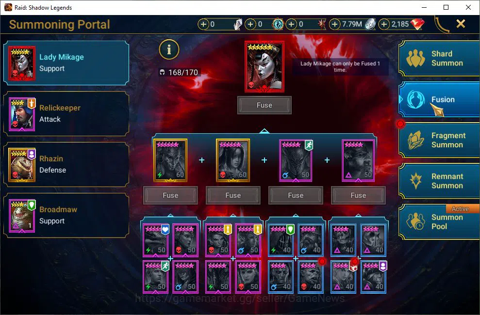 Raid: Shadow Legends Accounts Lv35 500K Power|1 Mythic(Androc)+19 Legendary(Ninj image 16