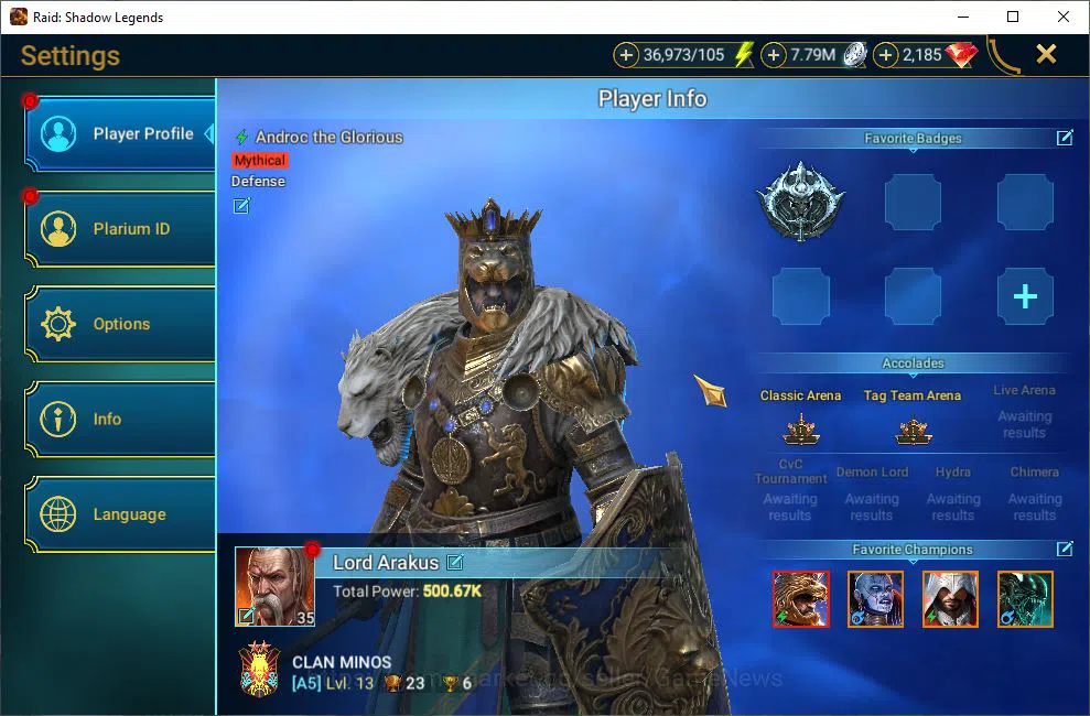 Raid: Shadow Legends Accounts Lv35 500K Power|1 Mythic(Androc)+19 Legendary(Ninj image 2