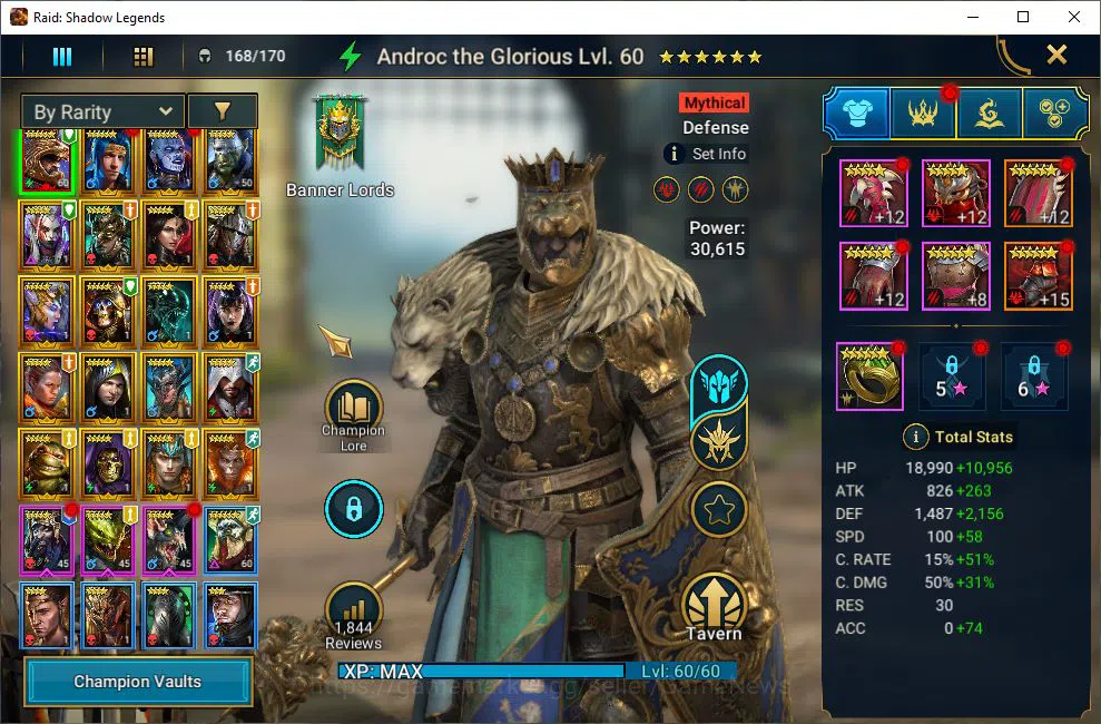 Raid: Shadow Legends Accounts Lv35 500K Power|1 Mythic(Androc)+19 Legendary(Ninj image 3