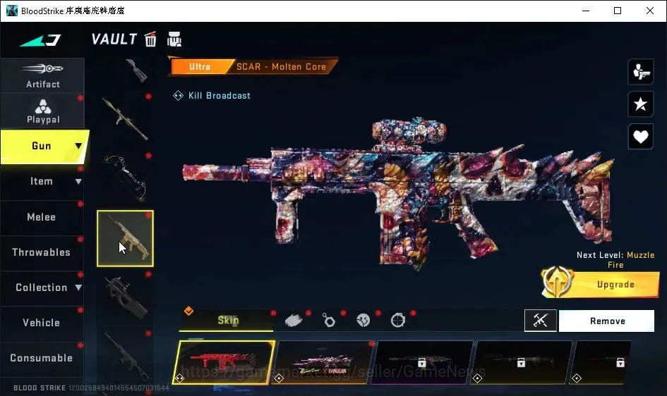 Blood Strike Accounts Collab Skin ASIA|8 Ultra [Glock,Origin12,Vector,etc]|Ultra Melee[Axe Crystal,Greataxe]|Limited 14