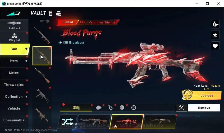 Blood Strike Accounts Collab Skin ASIA|8 Ultra [Glock,Origin12,Vector,etc]|Ultra Melee[Axe Crystal,Greataxe]|Limited 18
