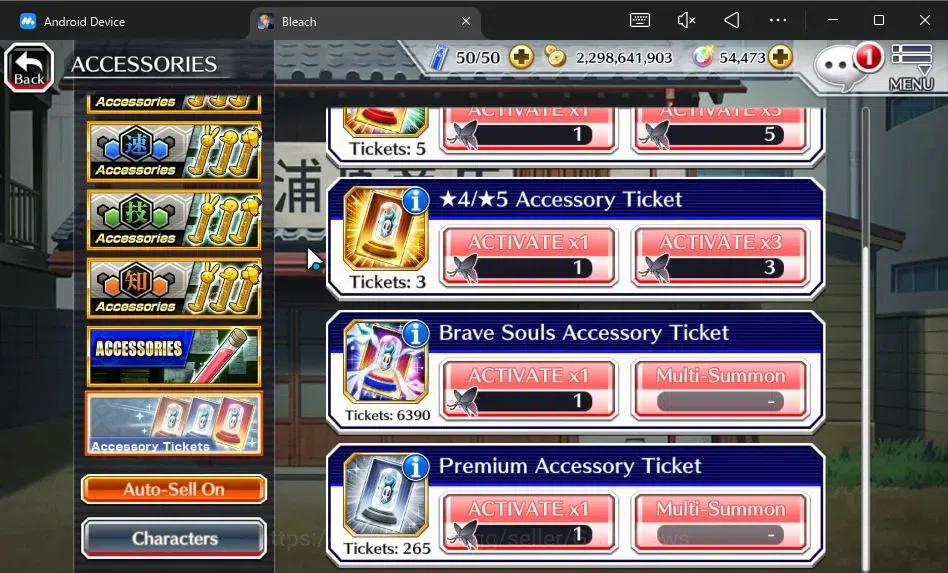 Bleach: Brave Souls Accounts [GLOBAL]54K Orb|2 New Ichigo Renewed,10th Anniv[Ru image 17