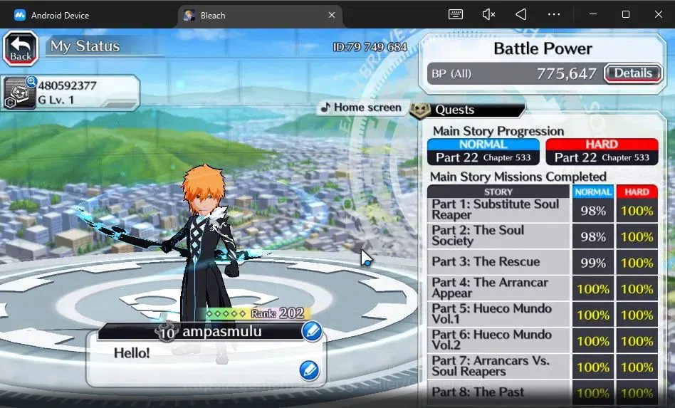 Bleach: Brave Souls Accounts [GLOBAL]54K Orb|2 New Ichigo Renewed,10th Anniv[Ru image 4