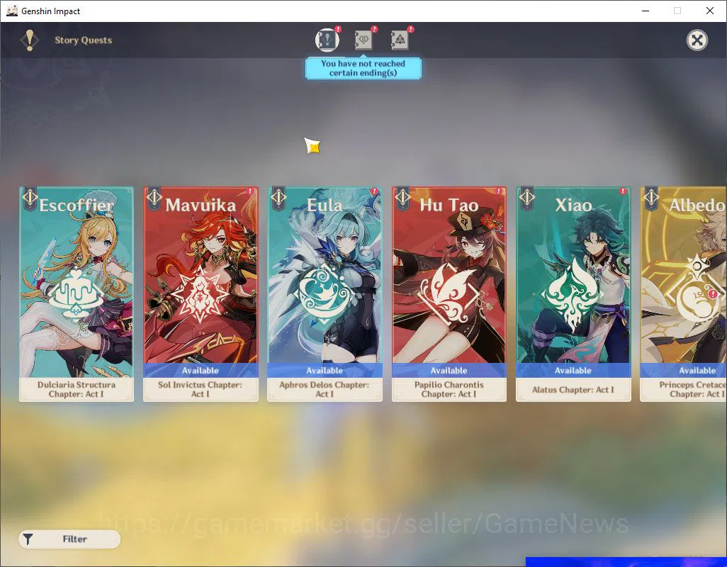 Genshin Impact Accounts ASIA|AR 40|4 Limited +1(*5Weapon)|Arlecchino,Xiany image 12