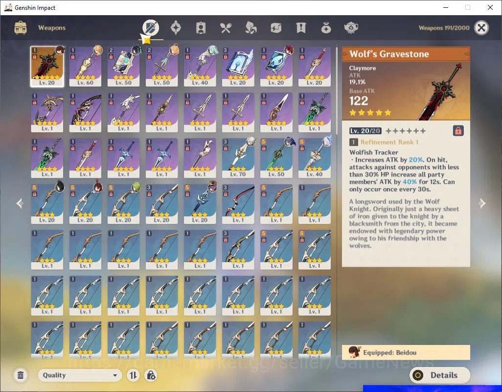 Genshin Impact Accounts ASIA|AR 40|4 Limited +1(*5Weapon)|Arlecchino,Xiany image 5