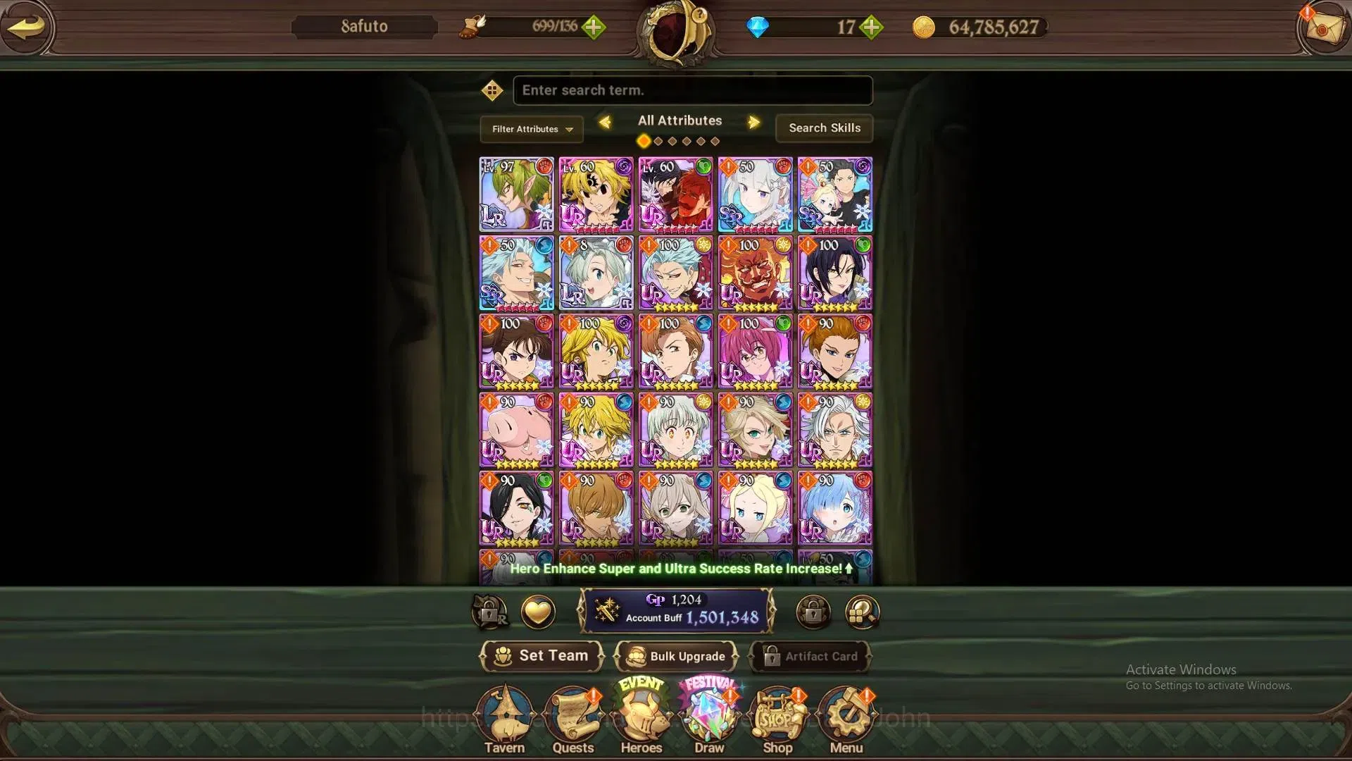 The Seven Deadly Sins: Grand Cross Accounts Global|1.5M CC|LR 2|UR 3|LR Fairy Helbram 97/100|U image 12