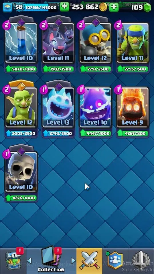 Clash Royale Accounts Lv 58|Trophy 11060|KTL 15|Limited Skin|Card 121|4  image 13