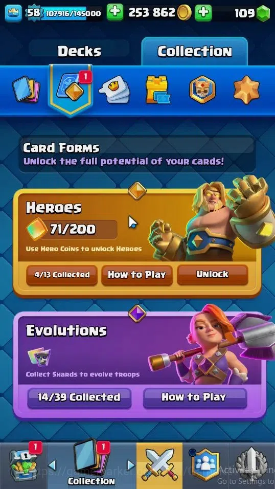 Clash Royale Accounts Lv 58|Trophy 11060|KTL 15|Limited Skin|Card 121|4  image 14