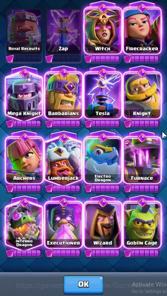 Clash Royale Accounts Lv 58|Trophy 11060|KTL 15|Limited Skin|Card 121|4  image 16