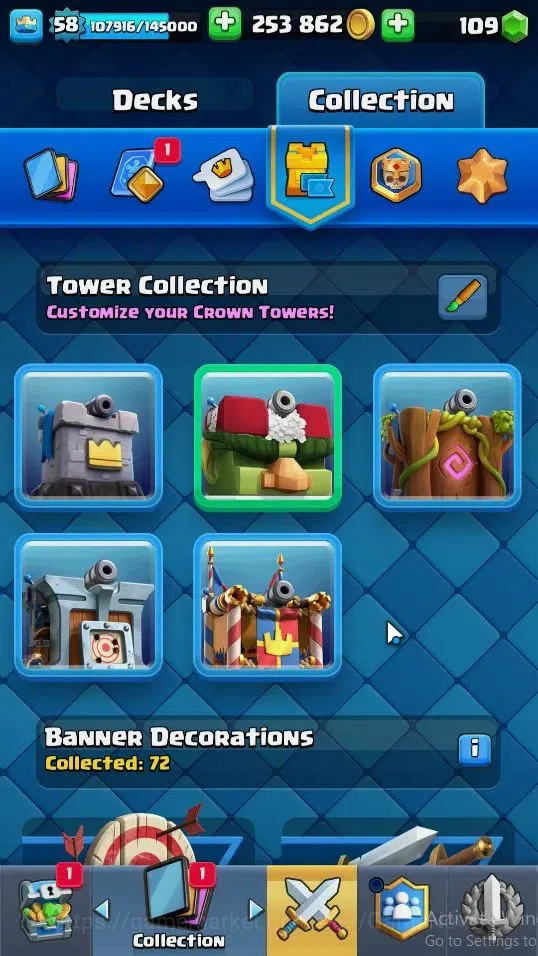 Clash Royale Accounts Lv 58|Trophy 11060|KTL 15|Limited Skin|Card 121|4  image 18