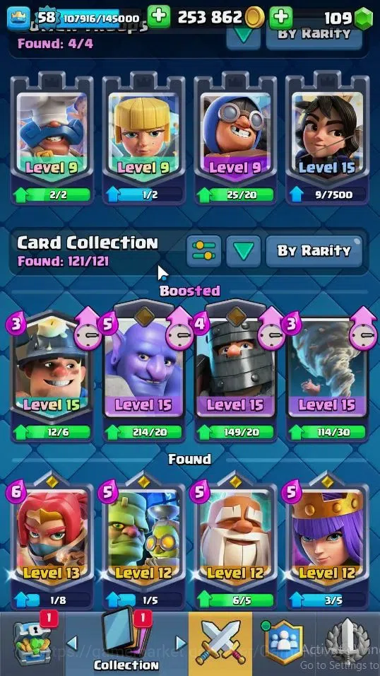 Clash Royale Accounts Lv 58|Trophy 11060|KTL 15|Limited Skin|Card 121|4  image 5