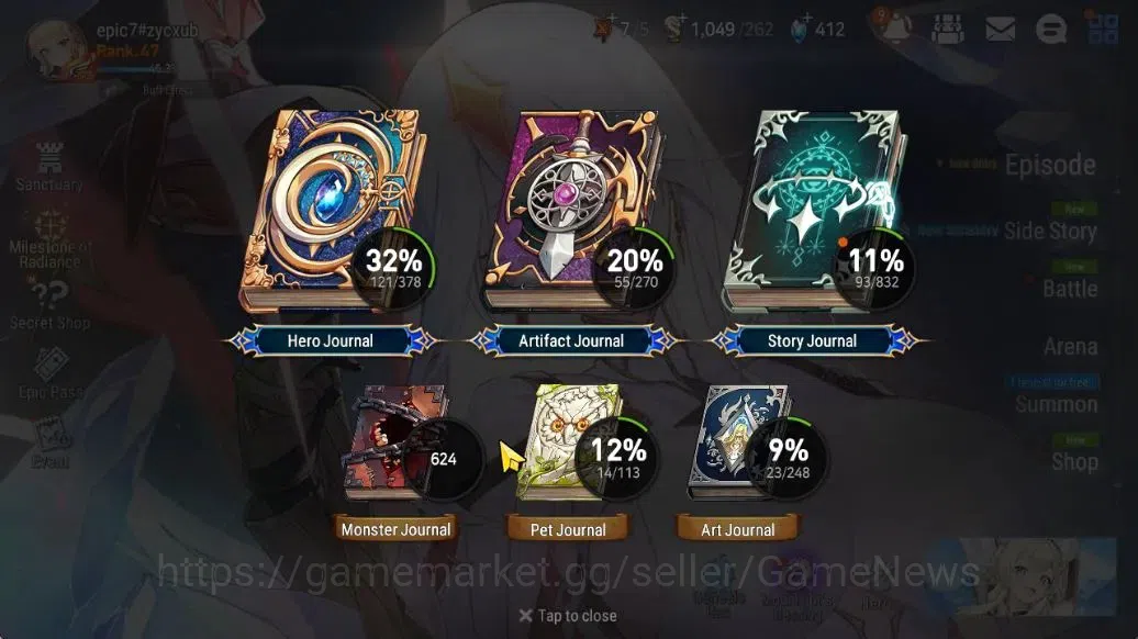 Epic Seven Accounts Limited Hero GLOBAL Unverif|New Era|5 ML[NM Luna,LR Krau,Specimen Sez]+Setsuka,TA 6