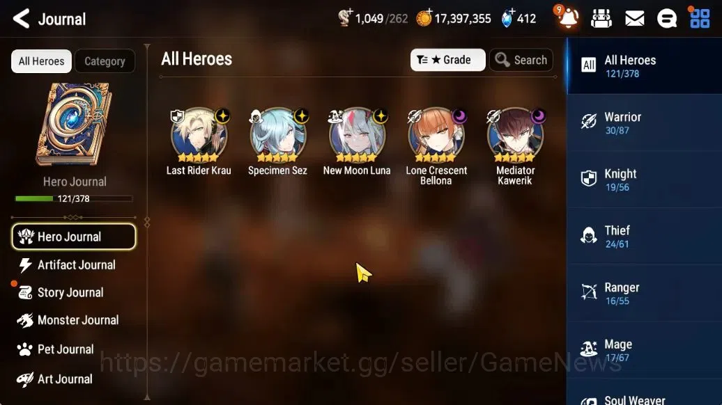 Epic Seven Accounts Limited Hero GLOBAL Unverif|New Era|5 ML[NM Luna,LR Krau,Specimen Sez]+Setsuka,TA 7