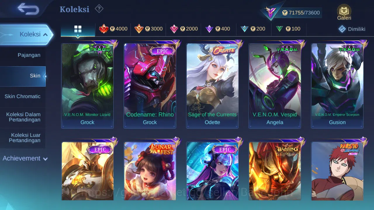 Mobile Legends: Bang Bang Accounts GLOBAL Hero 132 Skin 288 Luckybox Selena Lunox | A image 5