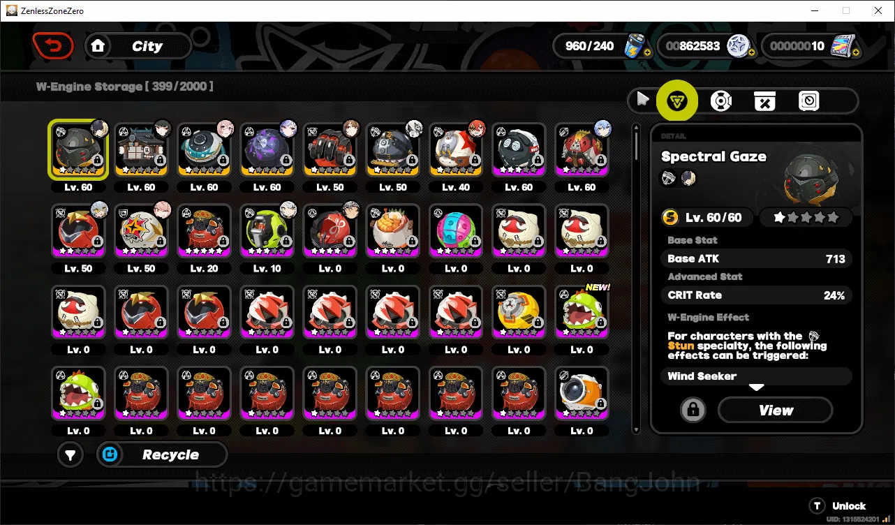 Zenless Zone Zero Accounts Others ASIA | Lvl 56 | Miyabi sign, Ye shunguang, Zhao, Lucia, Vivian, Yanagi MC Belle ZZZ09B 8
