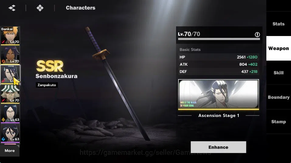 BLEACH: Soul Resonance Accounts Nuverse SEA|Lv 56 4 SSR (Ichigo+Sign,Byakuya+Sign, image 10