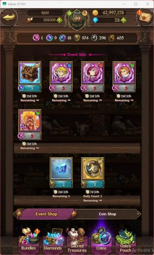 The Seven Deadly Sins: Grand Cross Accounts ASIA|5.38M CC|LR Mesis 3/6|UR KOP Tristan 3/6,Skul image 3