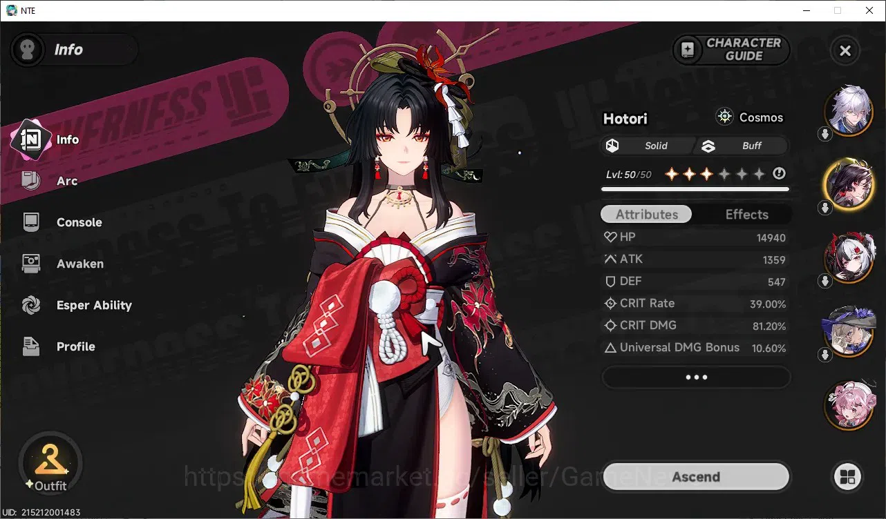 Neverness to Everness Accounts GLOBAL SEA|HL33|TL20|6SSR[Lacrimosa+Skins,Hotori,H image 5