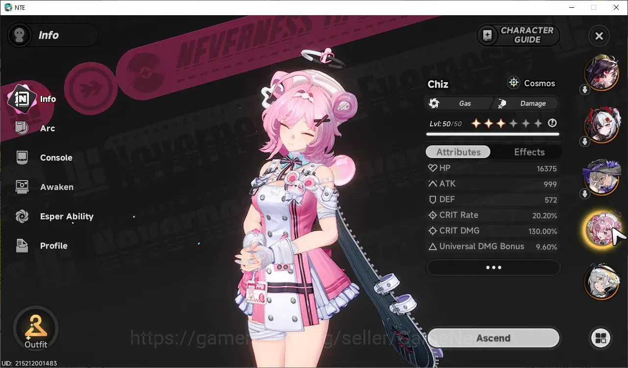 Neverness to Everness Accounts GLOBAL SEA|HL33|TL20|6SSR[Lacrimosa+Skins,Hotori,H image 8