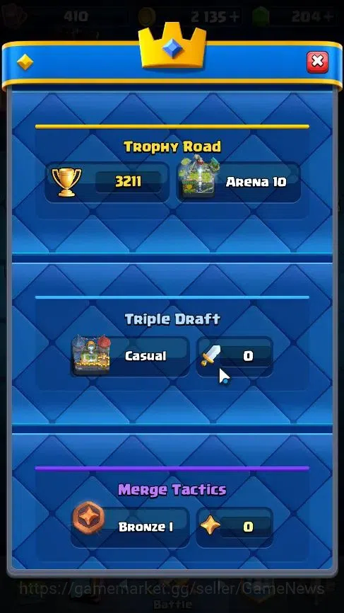 Clash Royale Accounts KTL 9|Trophy 3211|Card 61|1 Hero 3 EVO|3 Legend 9  image 3