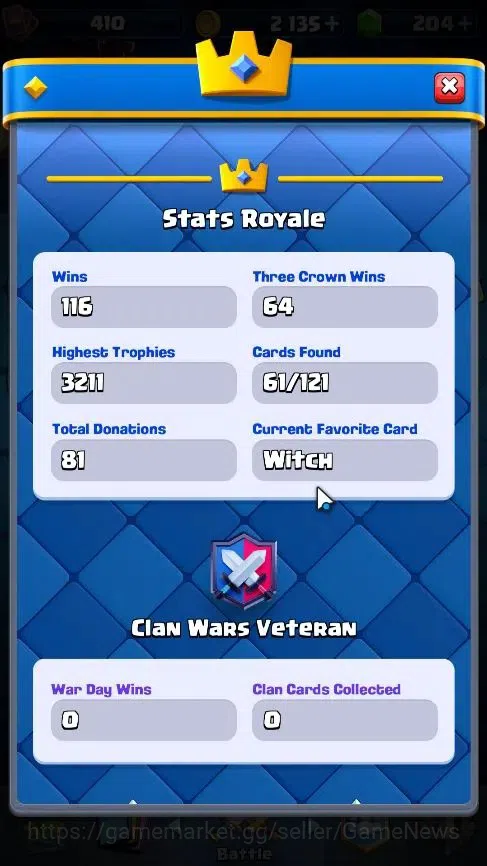 Clash Royale Accounts KTL 9|Trophy 3211|Card 61|1 Hero 3 EVO|3 Legend 9  image 6