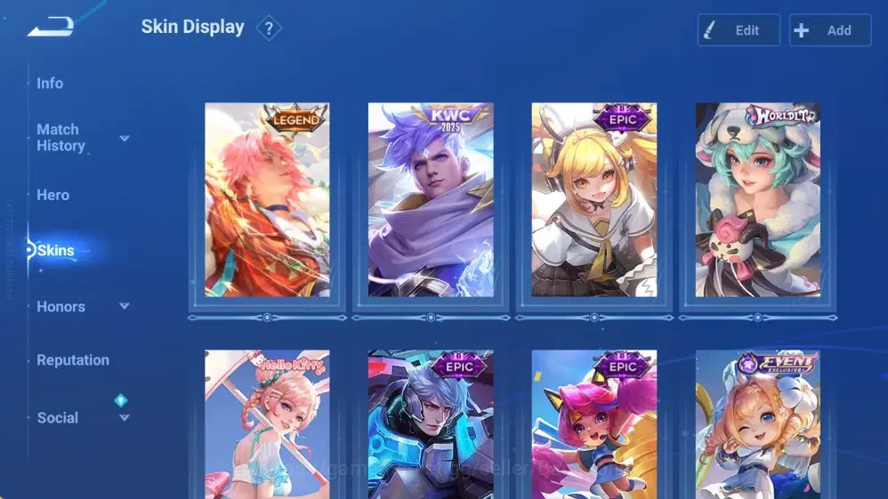 Honor of Kings Accounts Rare Skin Global|111H 172S|Blessed Da Qiao|Sun Ce [Precious,LNY24,Valentine]|Limbo Milady|SXD Hou 5