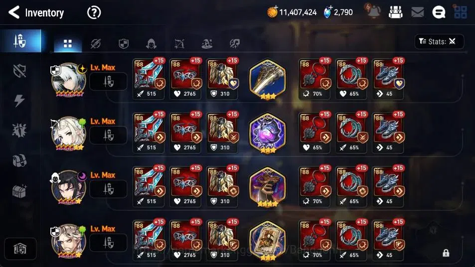 Epic Seven Accounts Limited Hero Global Unverif | 4 ML (ATywin,EIlynav,FLidica,SN Yulha)|PoH+Bless ON|SS 2.7K|Gold 11