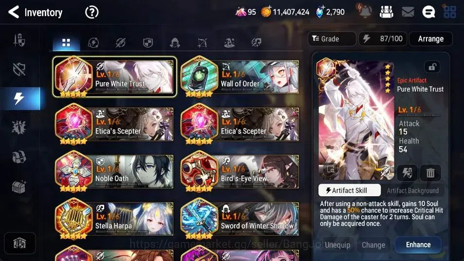 Epic Seven Accounts Limited Hero Global Unverif | 4 ML (ATywin,EIlynav,FLidica,SN Yulha)|PoH+Bless ON|SS 2.7K|Gold 13