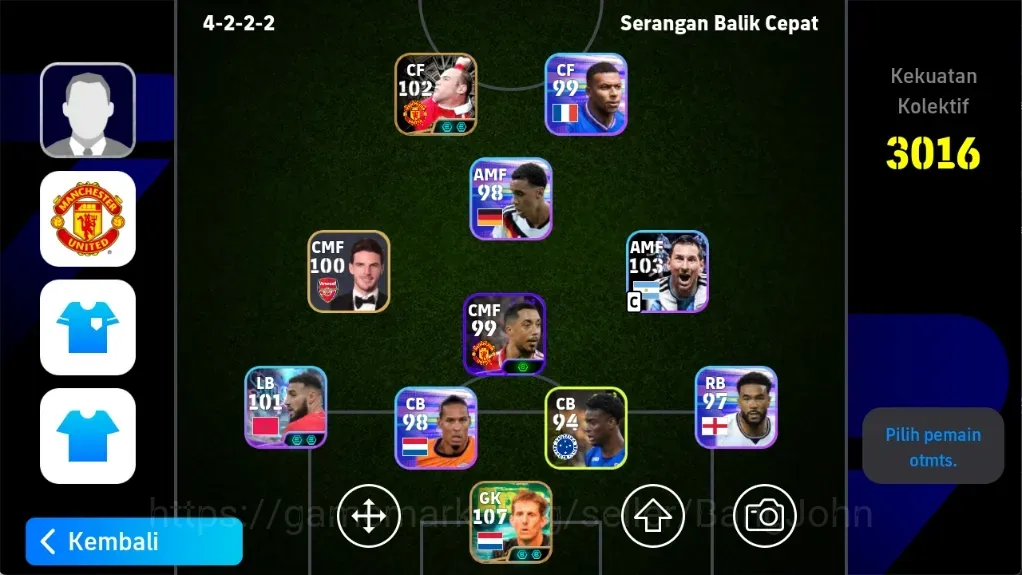 eFootball Accounts Others Android|PW 3016|Epic VanDeSar Rooney,Showtime ManuelNeuer mazraouil LionelMessi| EFB3723B 1