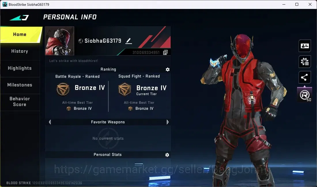 Blood Strike Accounts ASIA | 1 ULTRA MELEE: Talon Knife - Sanctum | 1 ET image 1