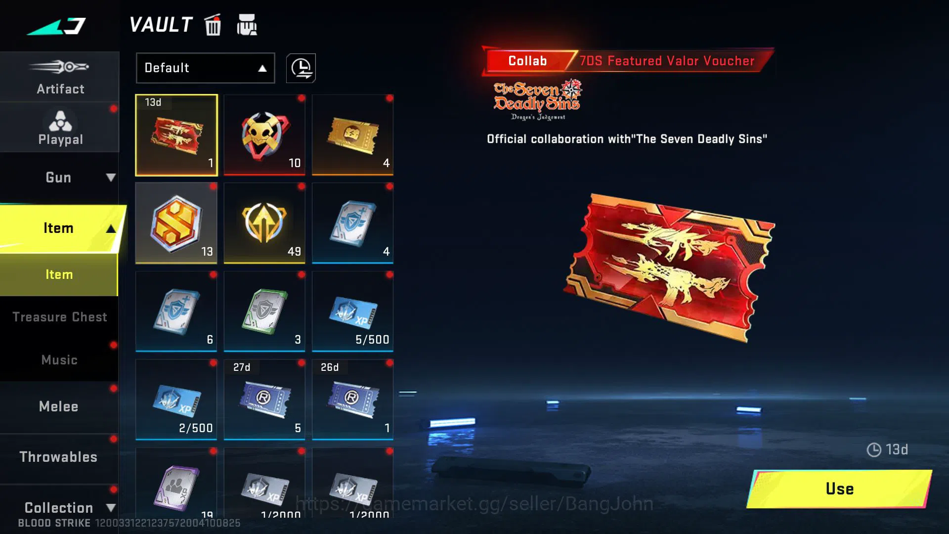 Blood Strike Accounts ASIA | LIMITED AR97 - Ascendant, LIMITED MP7 - Ver image 8
