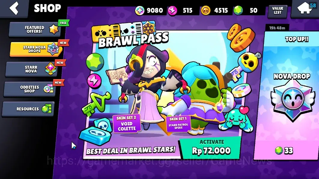 Brawl Stars Accounts 809 Trophy|12 Brawlers 1 Max Lvl (Edgar Full Buffi image 6