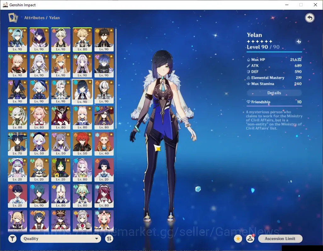 Genshin Impact Accounts ASIA|AR 60|PremTeam Skirk,Flins,Neuvil,Arle|18 Lim image 12