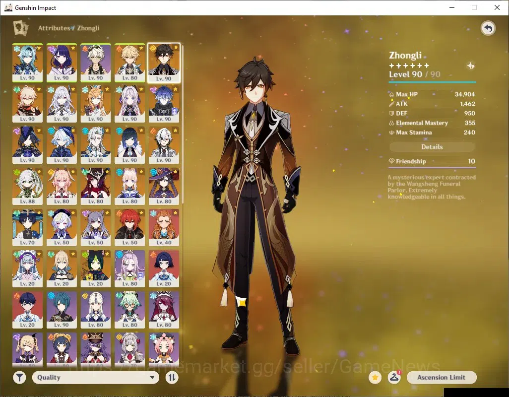 Genshin Impact Accounts ASIA|AR 60|PremTeam Skirk,Flins,Neuvil,Arle|18 Lim image 19