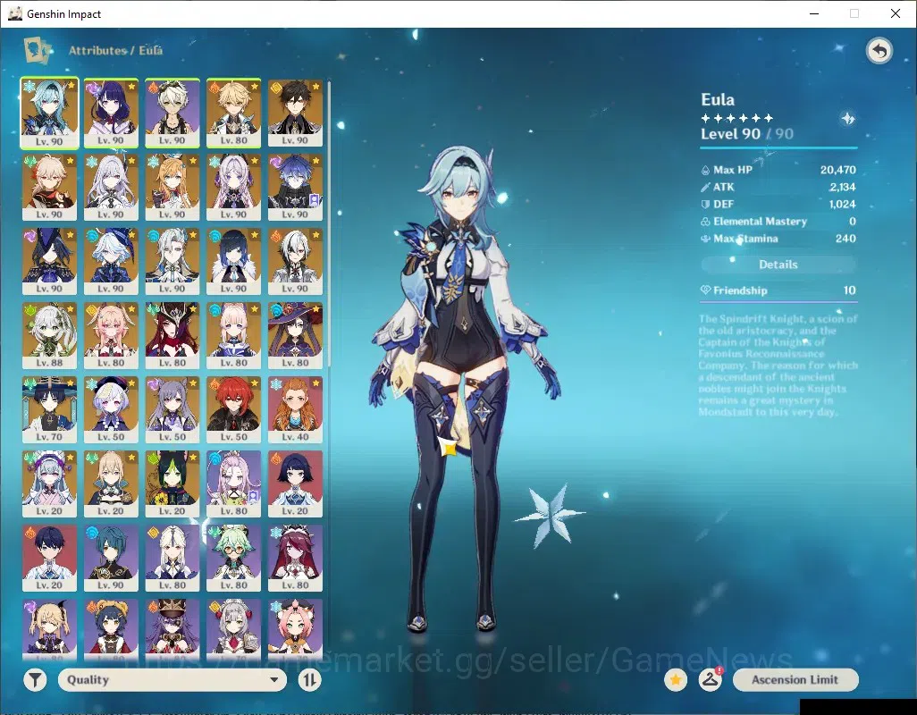 Genshin Impact Accounts ASIA|AR 60|PremTeam Skirk,Flins,Neuvil,Arle|18 Lim image 3