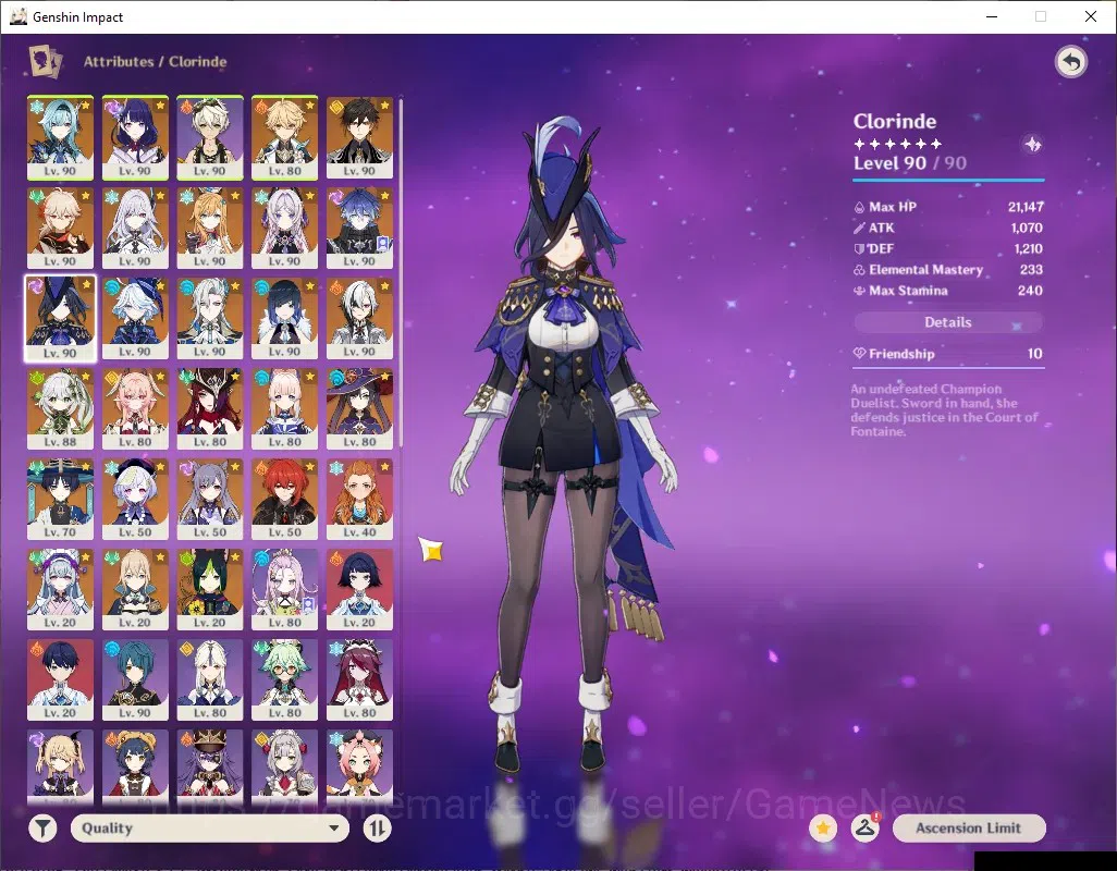 Genshin Impact Accounts ASIA|AR 60|PremTeam Skirk,Flins,Neuvil,Arle|18 Lim image 9