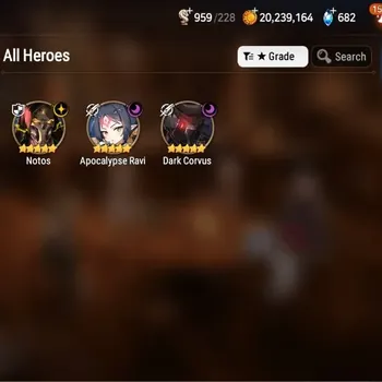 Epic Seven Accounts Starter Global Unverif|3 ML(Notos,A.Ravi,D.Corvus)+Aram,Hecate,Ivana,Etc.|PoH+Bless ON|3x 4-5* Hero
