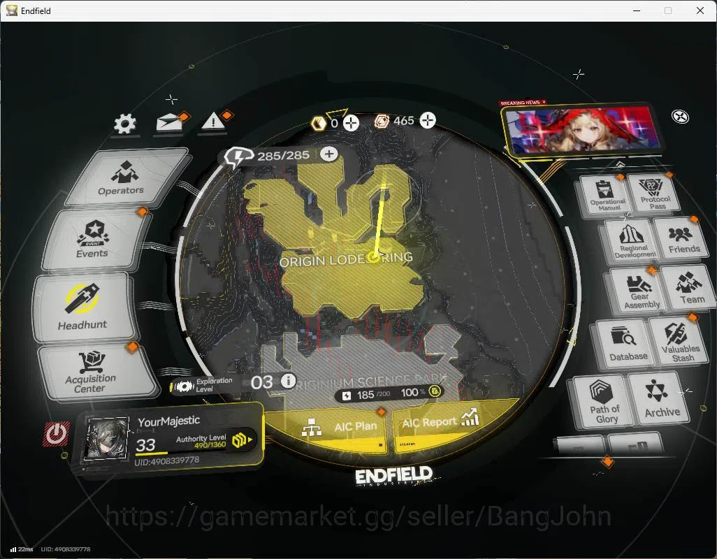 Arknights: Endfield Accounts ASIA | LVL 33 | WP 6s 8| Tangtang sign, pogra sign image 1